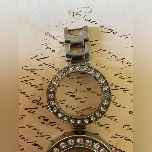 André Francois Ladies Silver Tone with Crystals Luxury Watch - Picture 7 of 9